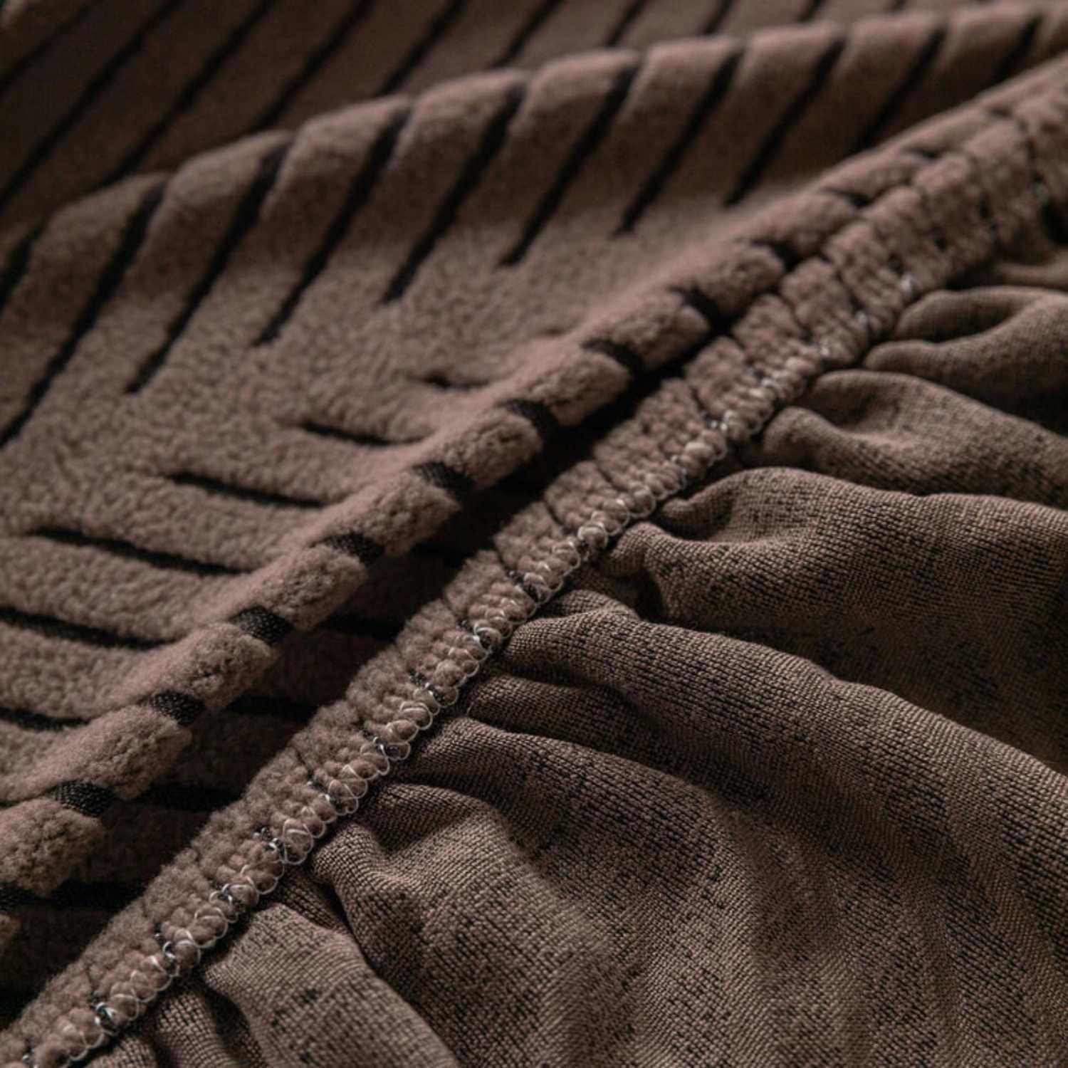 High Stretch Chevron Sofa Cover, Soft Washable Textured Jacquard Slipcover for Couch