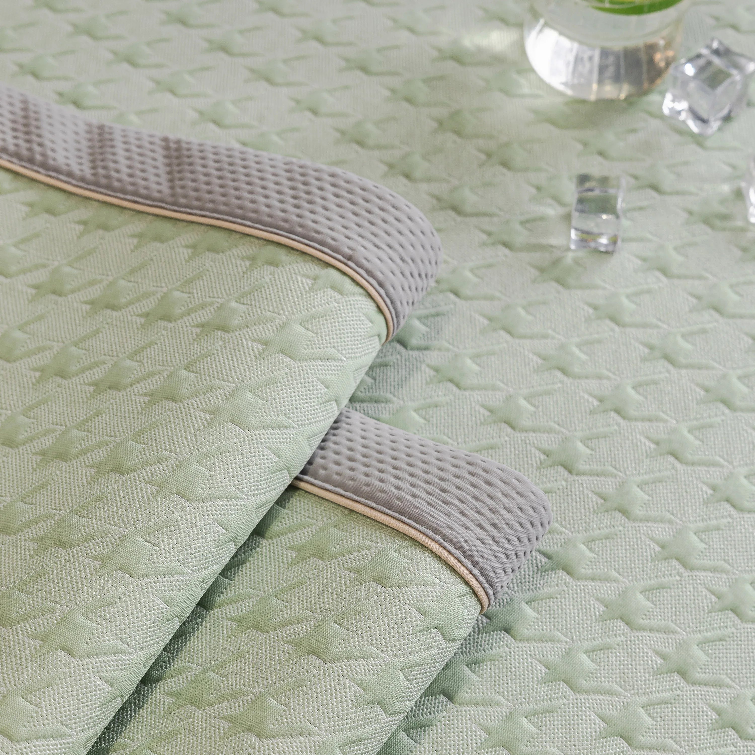 Houndstooth Ice Silk Breathable Sofa Cover, Modern Non-Slip Summer Couch Protector - TaroTextile