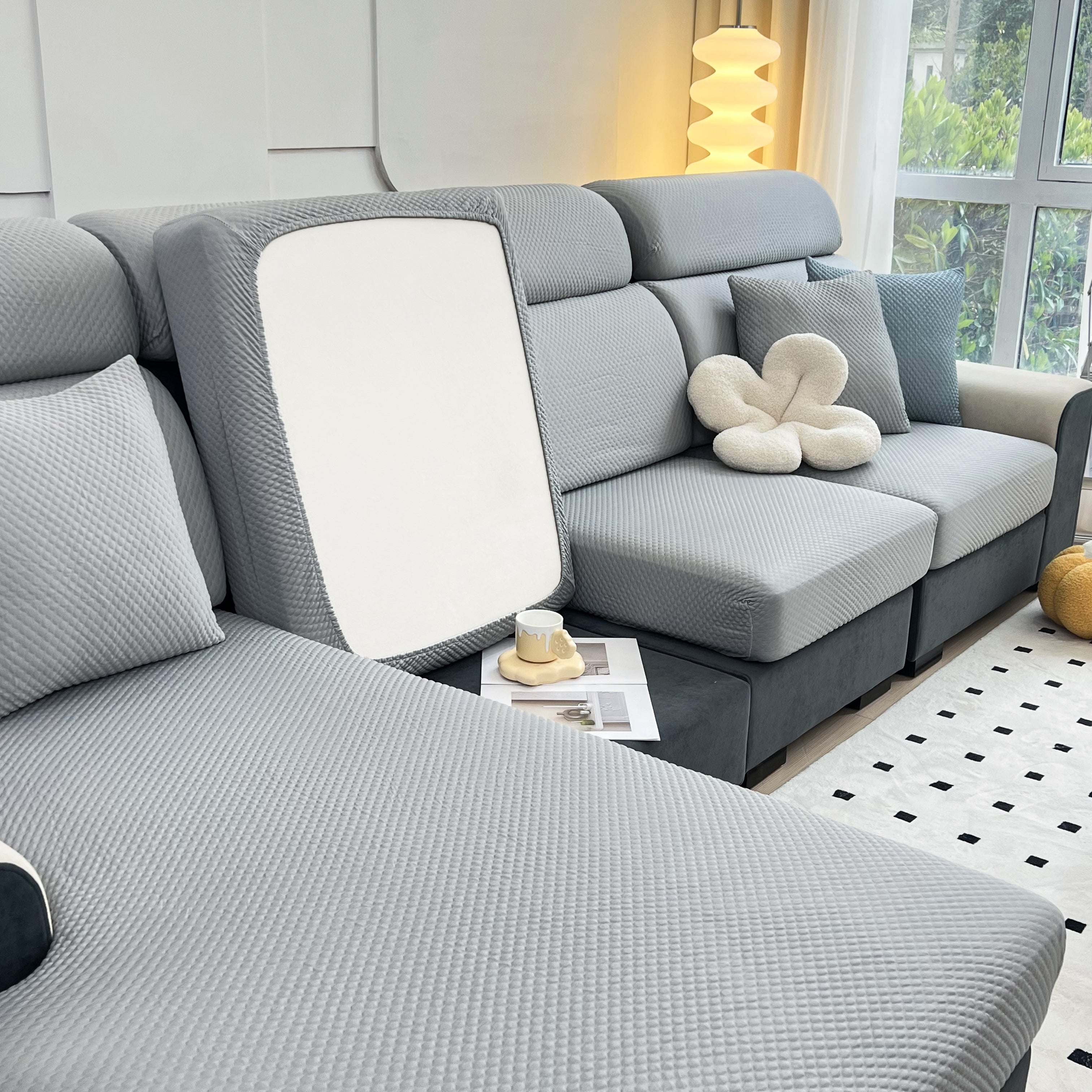 Cooling Stretch Sofa Seat Cushion Covers, Slip Covers for Cushions, Universal Couch Cushion Protector