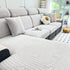 Fleece Fabric Cushion Covers for Sectional Sofas and L-Shaped Couch, Stretch Washable Sofa Seat Covers