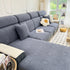 Fleece Fabric Cushion Covers for Sectional Sofas and L-Shaped Couch, Stretch Washable Sofa Seat Covers
