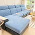 Fleece Fabric Cushion Covers for Sectional Sofas and L-Shaped Couch, Stretch Washable Sofa Seat Covers