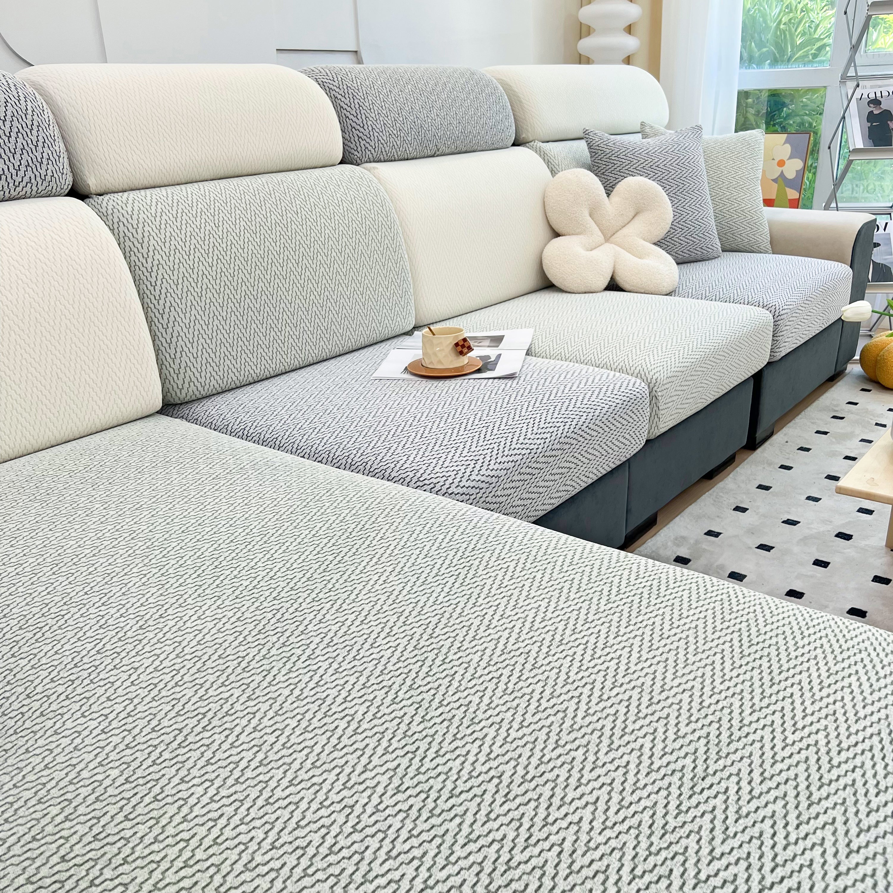 Chenille Fabric Sofa Seat Covers for Sofa 1/2/3/4 Seater, Best Couch Covers for Dogs, Pet Couch Protector
