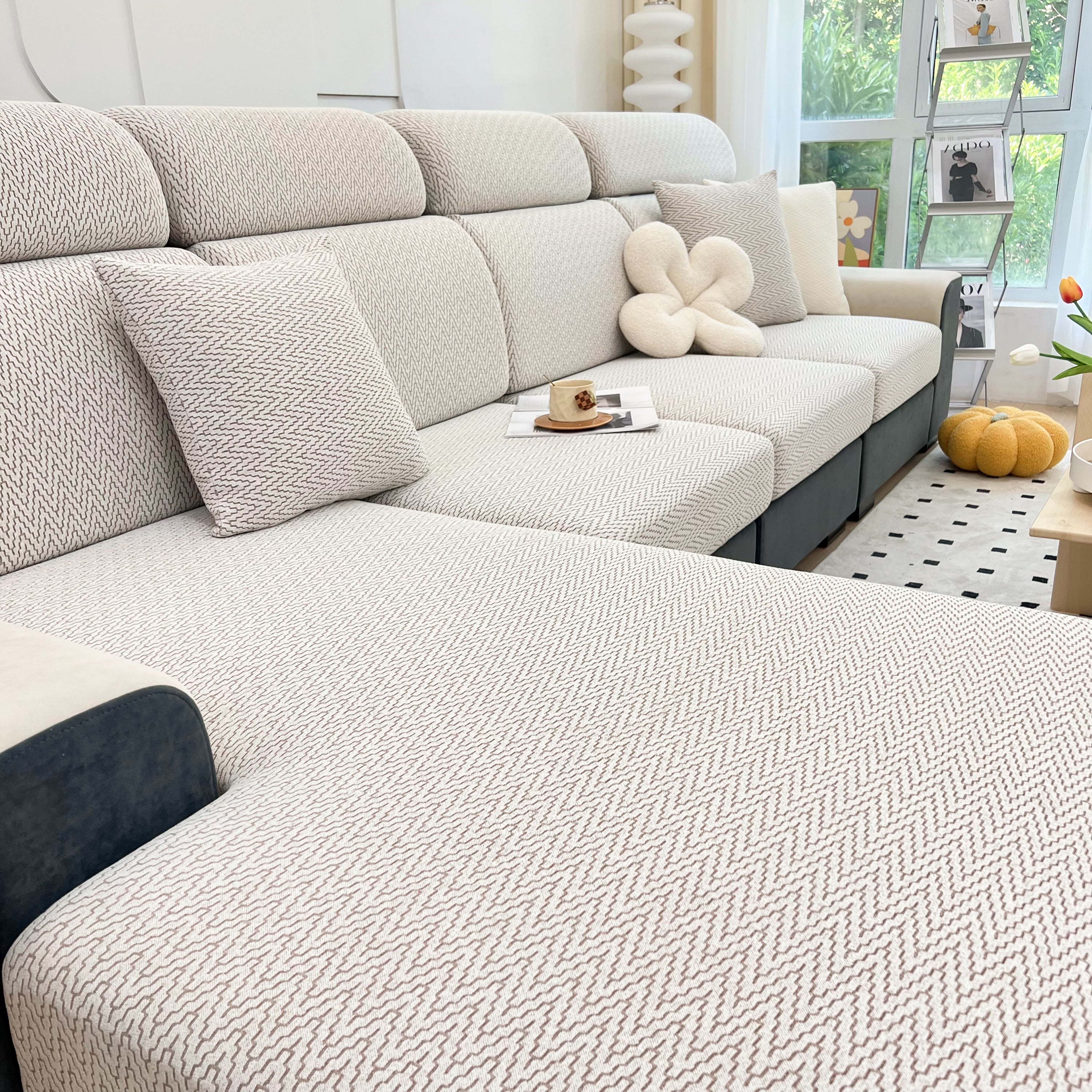 Chenille Fabric Sofa Seat Covers for Sofa 1/2/3/4 Seater, Best Couch Covers for Dogs, Pet Couch Protector