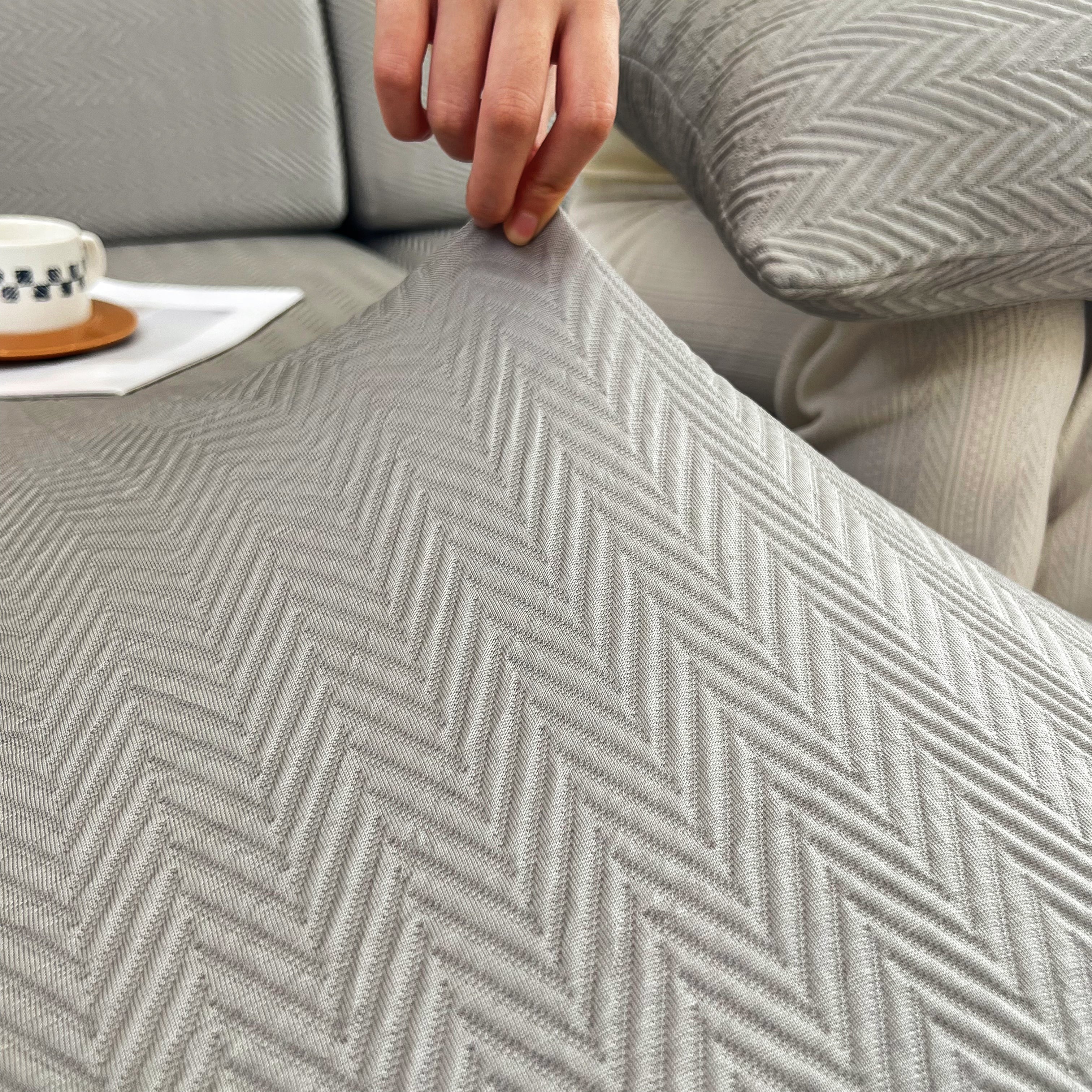 Cooling Stretchy Replacement Couch Cushion Covers for Sectional, Individual Couch Seat Cushion Covers