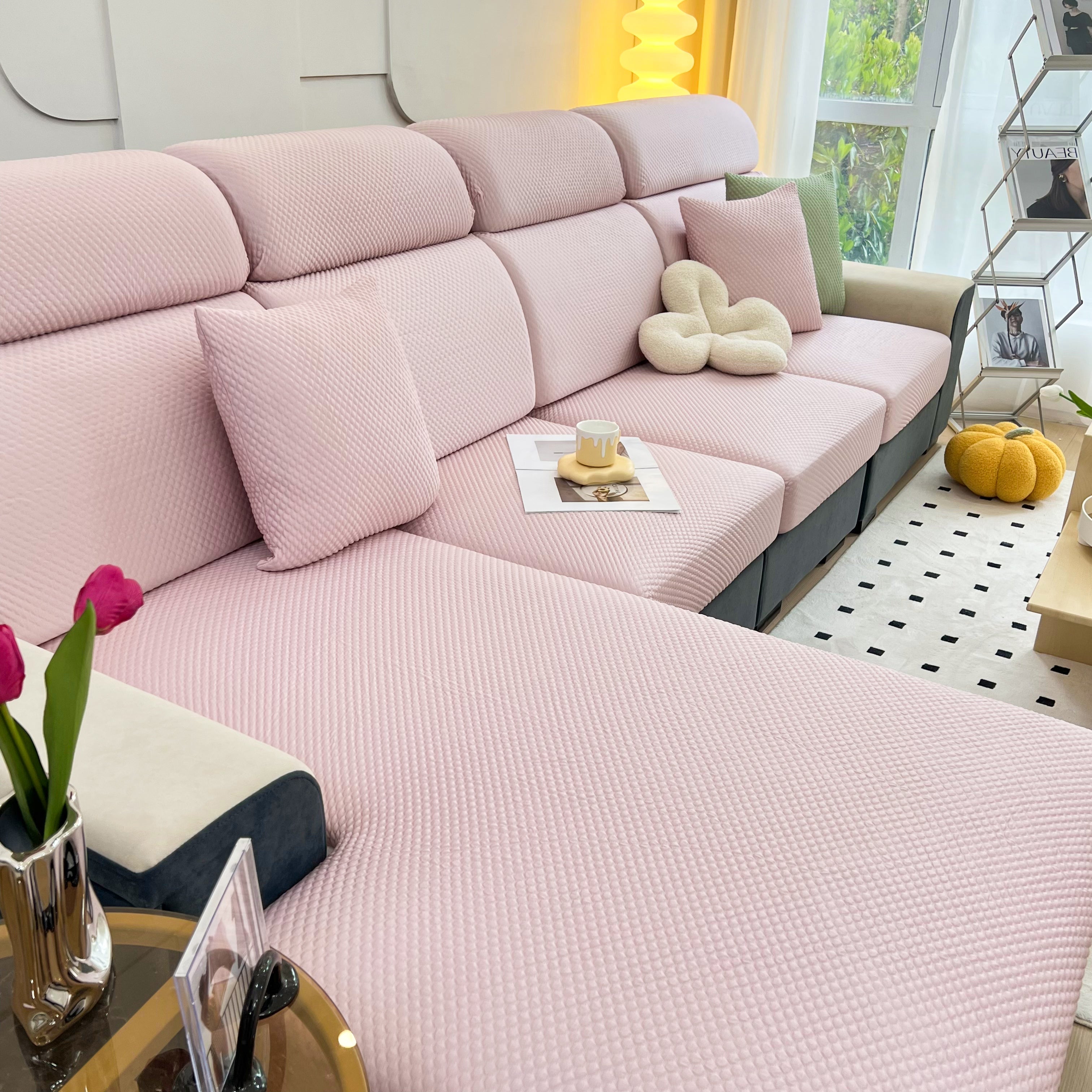 Cooling Stretch Sofa Seat Cushion Covers, Slip Covers for Cushions, Universal Couch Cushion Protector