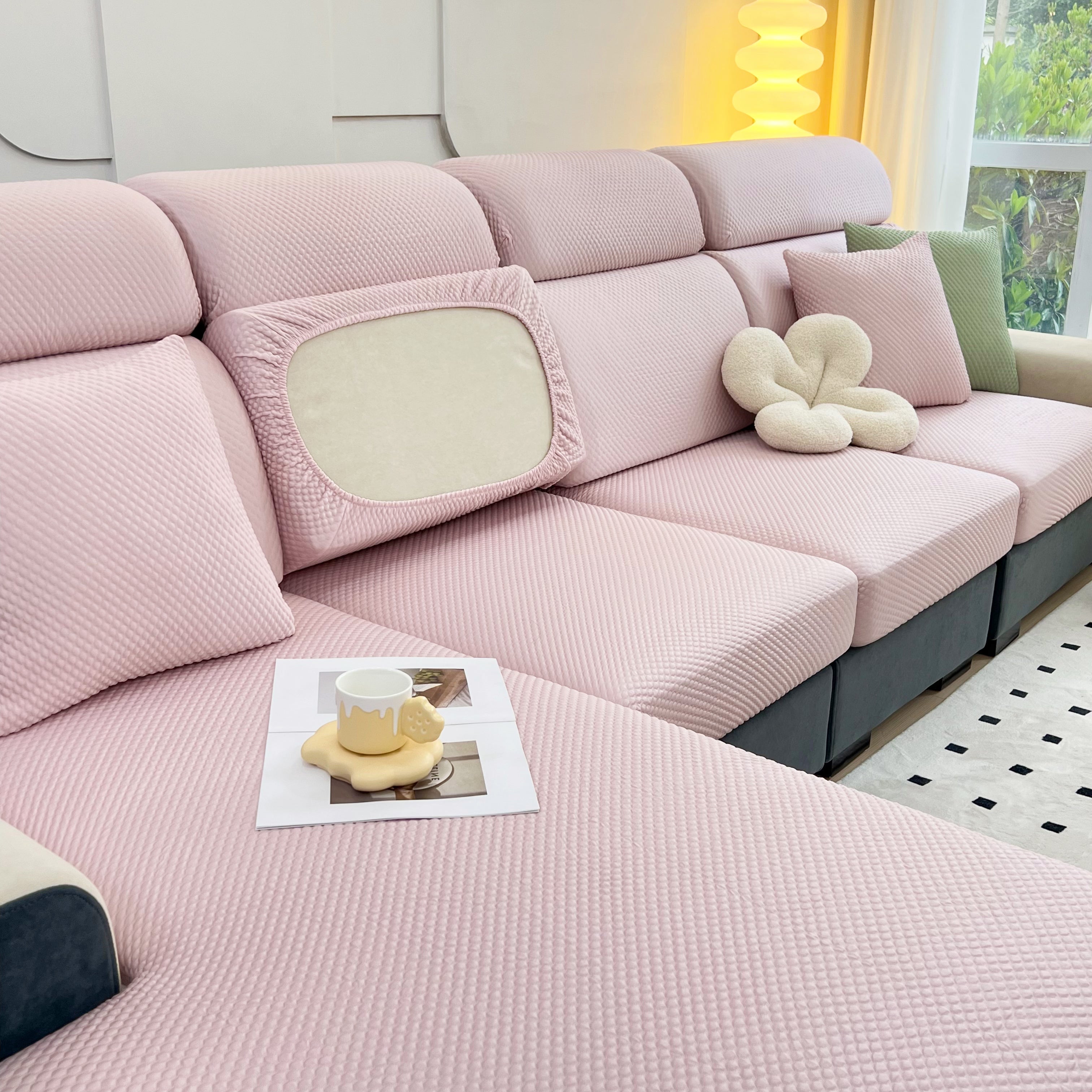 Cooling Stretch Sofa Seat Cushion Covers, Slip Covers for Cushions, Universal Couch Cushion Protector