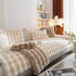 Thick Sofa Cushion Solid Color Faux Fur Fluffy Sofa Cushion Non-Slip Couch Covers