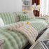 Thick Sofa Cushion Solid Color Faux Fur Fluffy Sofa Cushion Non-Slip Couch Covers