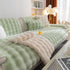 Thick Sofa Cushion Solid Color Faux Fur Fluffy Sofa Cushion Non-Slip Couch Covers