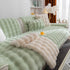 Thick Sofa Cushion Solid Color Faux Fur Fluffy Sofa Cushion Non-Slip Couch Covers