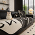 Abstract Art Sofa Cover with Wave Edge, Non Slip Couch Cover for Stylish Homes