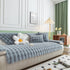 Thick Sofa Cushion Solid Color Faux Fur Fluffy Sofa Cushion Non-Slip Couch Covers