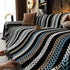 Cozy Decorative Throw Blanket for Couches, Boho Plush Woven Sofa Cover with Stripes
