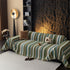 Cozy Decorative Throw Blanket for Couches, Boho Plush Woven Sofa Cover with Stripes