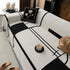 Modern Plaid Heavy Duty Sofa Throw Blanket, Boho Farmhouse Couch Cover with Tassel