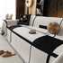 Modern Plaid Heavy Duty Sofa Throw Blanket, Boho Farmhouse Couch Cover with Tassel