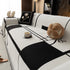 Modern Plaid Heavy Duty Sofa Throw Blanket, Boho Farmhouse Couch Cover with Tassel