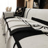 Modern Plaid Heavy Duty Sofa Throw Blanket, Boho Farmhouse Couch Cover with Tassel