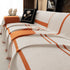 Modern Plaid Heavy Duty Sofa Throw Blanket, Boho Farmhouse Couch Cover with Tassel