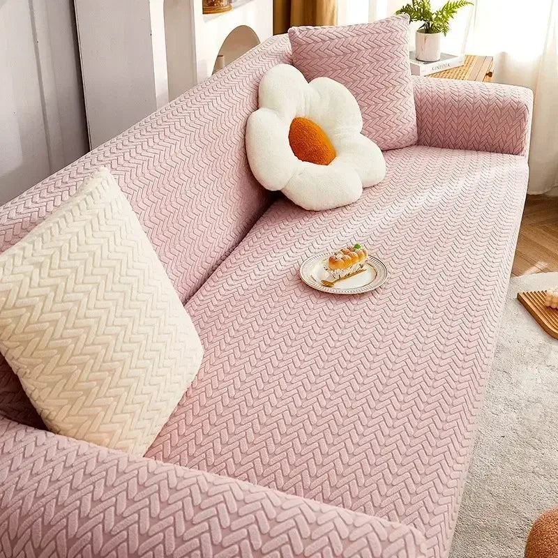 Elastic Jacquard Corner Sofa Cover Stretchy Durable Couch Chair Cover Slipcover - TaroTextile