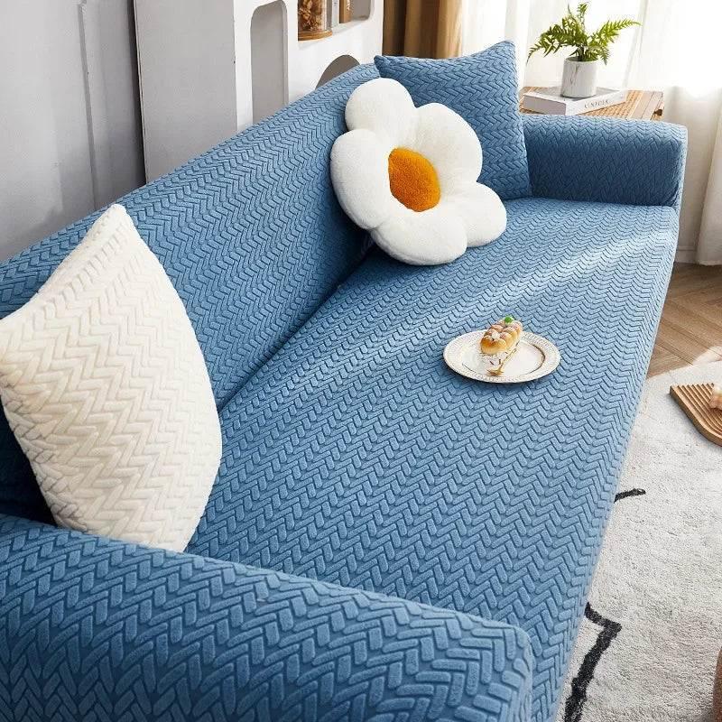 Elastic Jacquard Corner Sofa Cover Stretchy Durable Couch Chair Cover Slipcover - TaroTextile