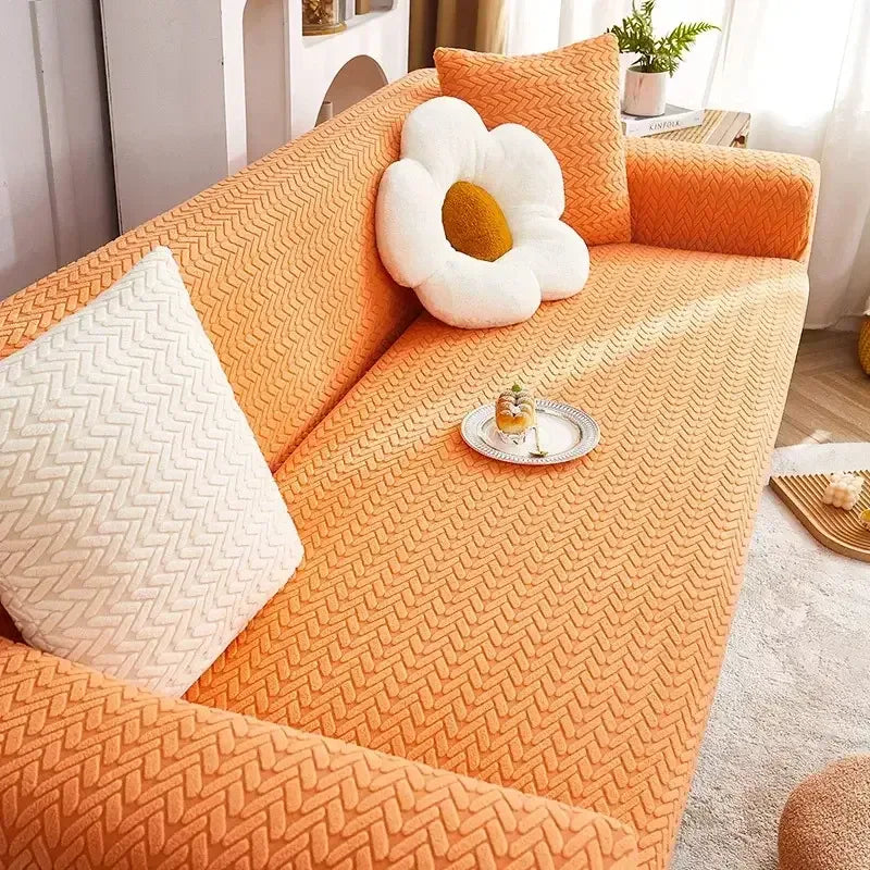 Elastic Jacquard Corner Sofa Cover Stretchy Durable Couch Chair Cover Slipcover - TaroTextile