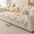 Jacquard Plush Warm Sofa Couch Cover Soft Fuzzy Couch Covers - TaroTextile