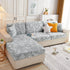 Starry Sky Jacquard Fleece Stretchable Non-Slip Cushion Covers Furniture Covers for L-Shaped Couch
