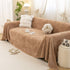 Jacquard Shu Cotton Velvet Throw Blanket - Ultra Soft High-Density Fleece Sofa Blanket Throw for Couch