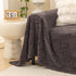 Jacquard Shu Cotton Velvet Throw Blanket - Ultra Soft High-Density Fleece Sofa Blanket Throw for Couch