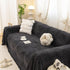 Jacquard Shu Cotton Velvet Throw Blanket - Ultra Soft High-Density Fleece Sofa Blanket Throw for Couch