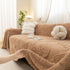 Jacquard Shu Cotton Velvet Throw Blanket - Ultra Soft High-Density Fleece Sofa Blanket Throw for Couch