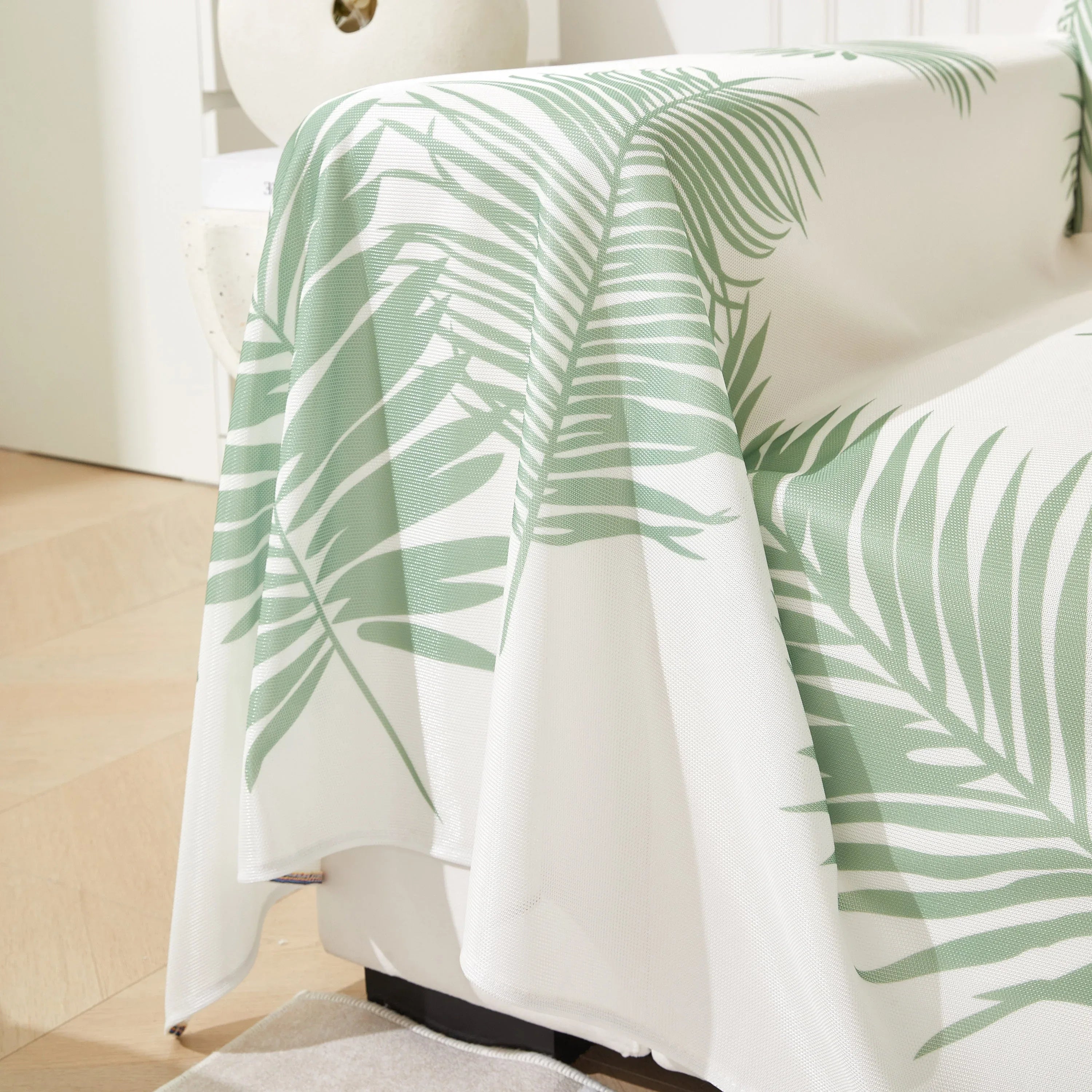 Leaf Printed Slipcover Sofa Covers, Universal Couch Throw Cover, Pets Furniture Protector for Home Decor - TaroTextile