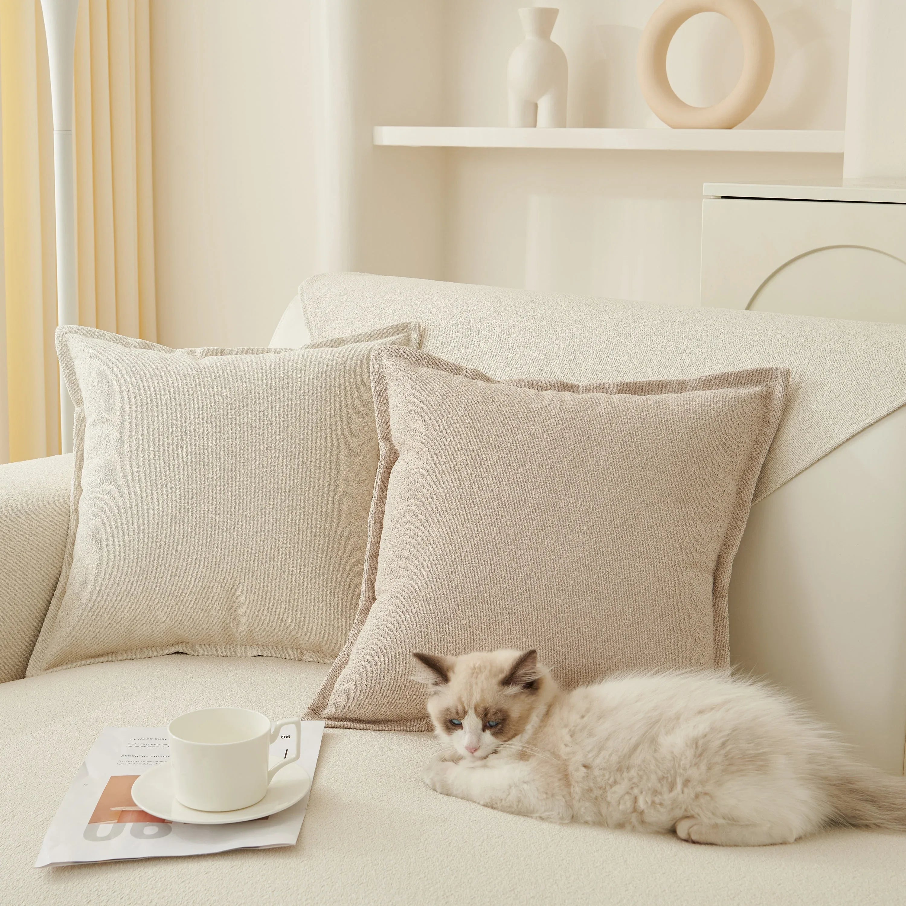 Luxurious Teddy Velvet Solid Sofa Towel - Non-Slip Waterproof Sofa Cover Furniture Protector and Pet Couch Cover - TaroTextile