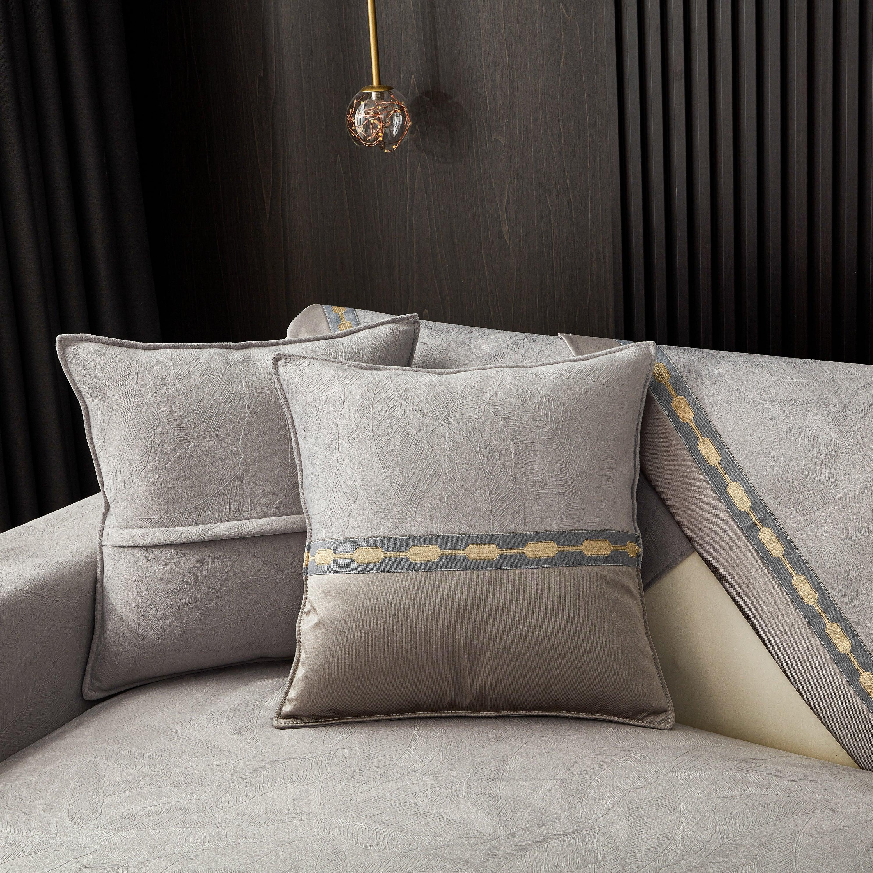 Luxury 3D Embossed Velvet Sofa Cover Anti Slip Plush Cushion Slipcover for Living Room - TaroTextile