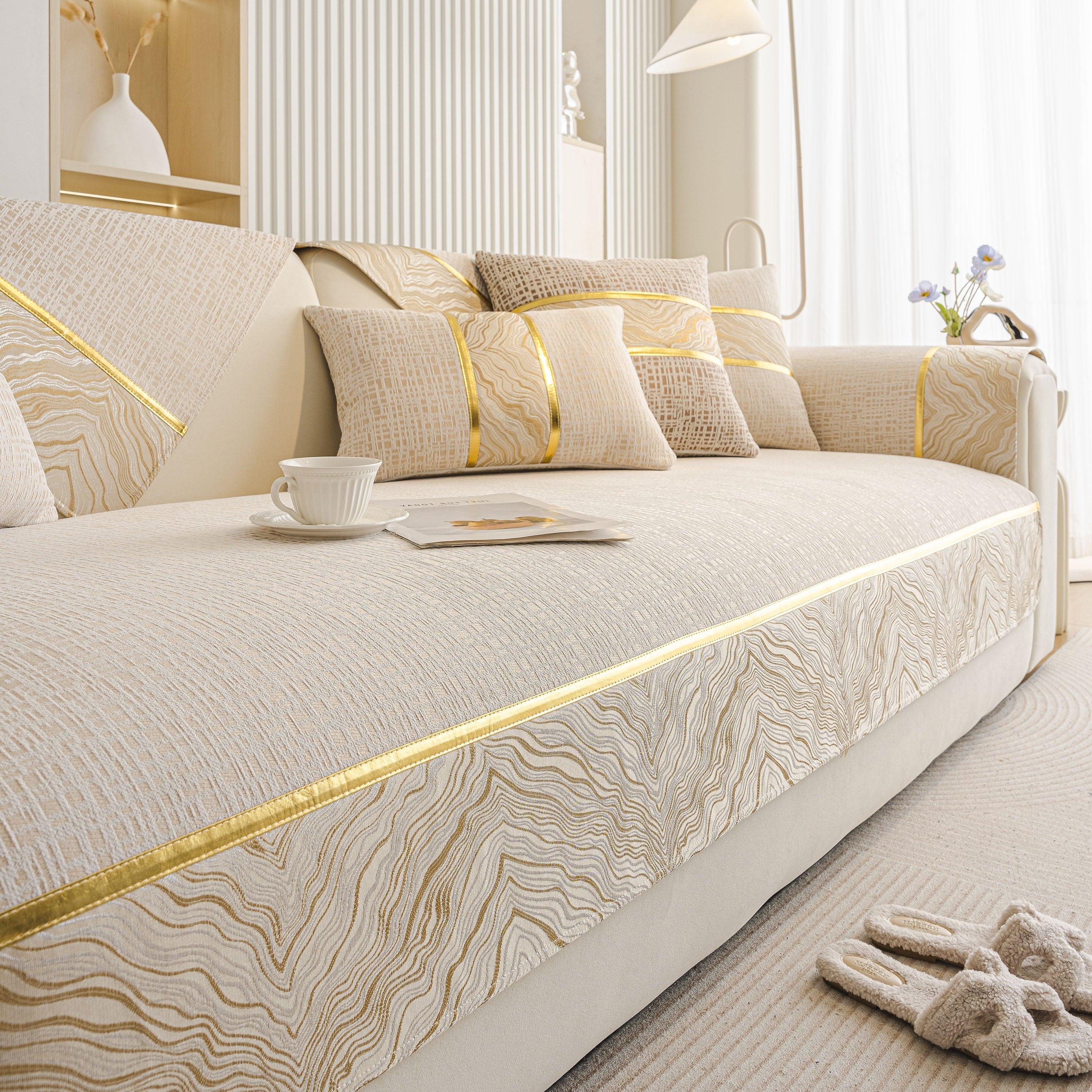 Modern Non-Slip Couch Slipcover, Soft, Durable & Washable Furniture Protector - TaroTextile