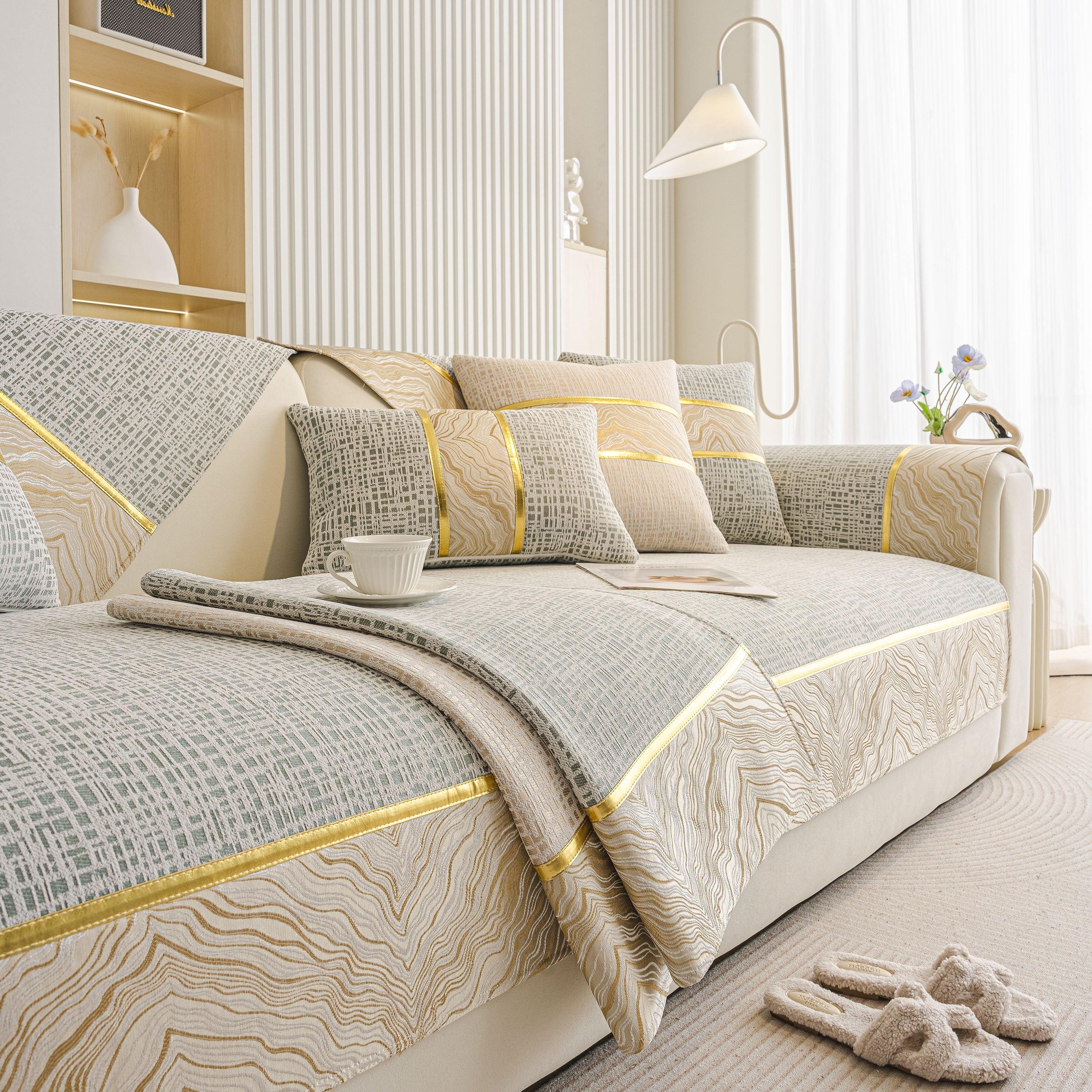 Modern Non-Slip Couch Slipcover, Soft, Durable & Washable Furniture Protector - TaroTextile