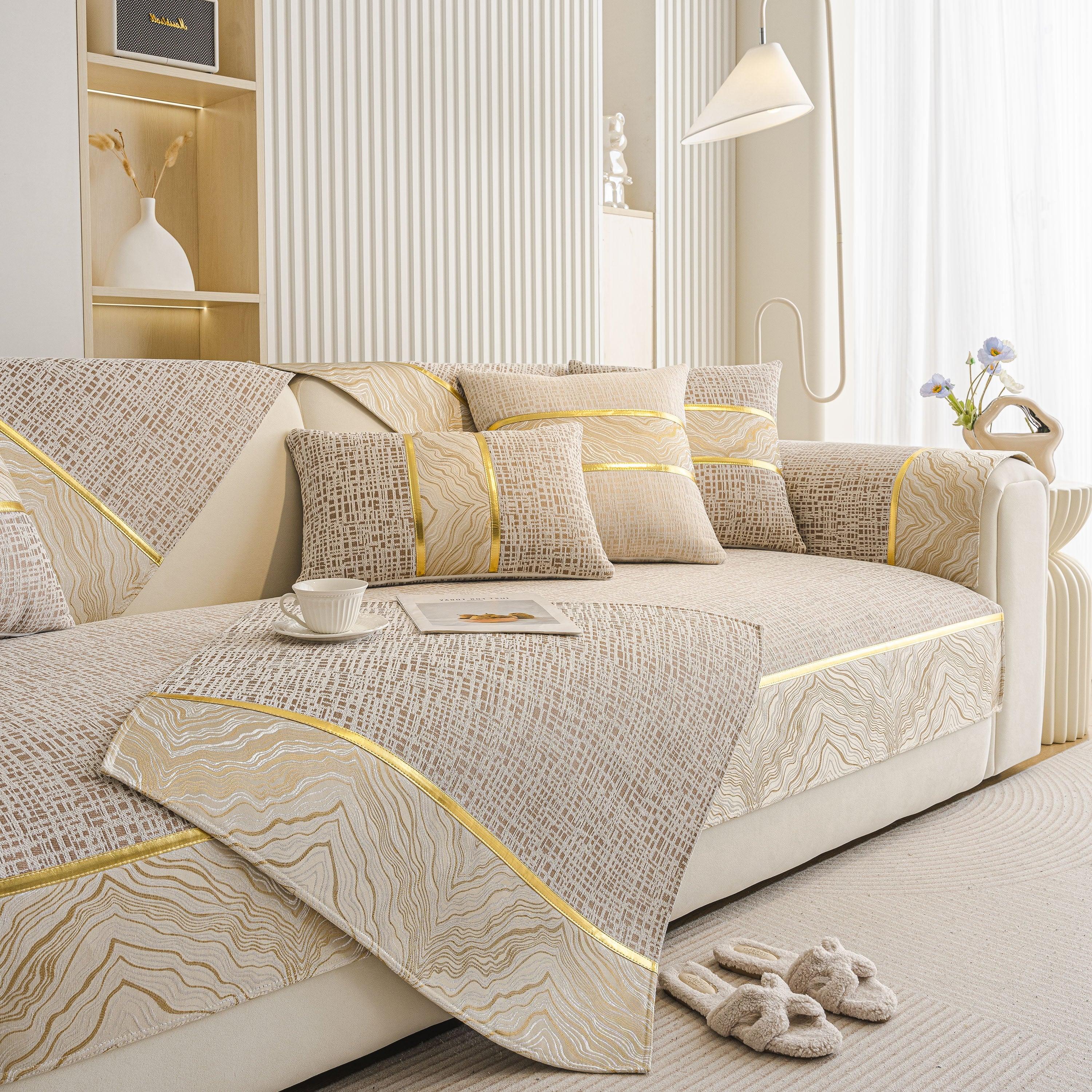 Modern Non-Slip Couch Slipcover, Soft, Durable & Washable Furniture Protector - TaroTextile