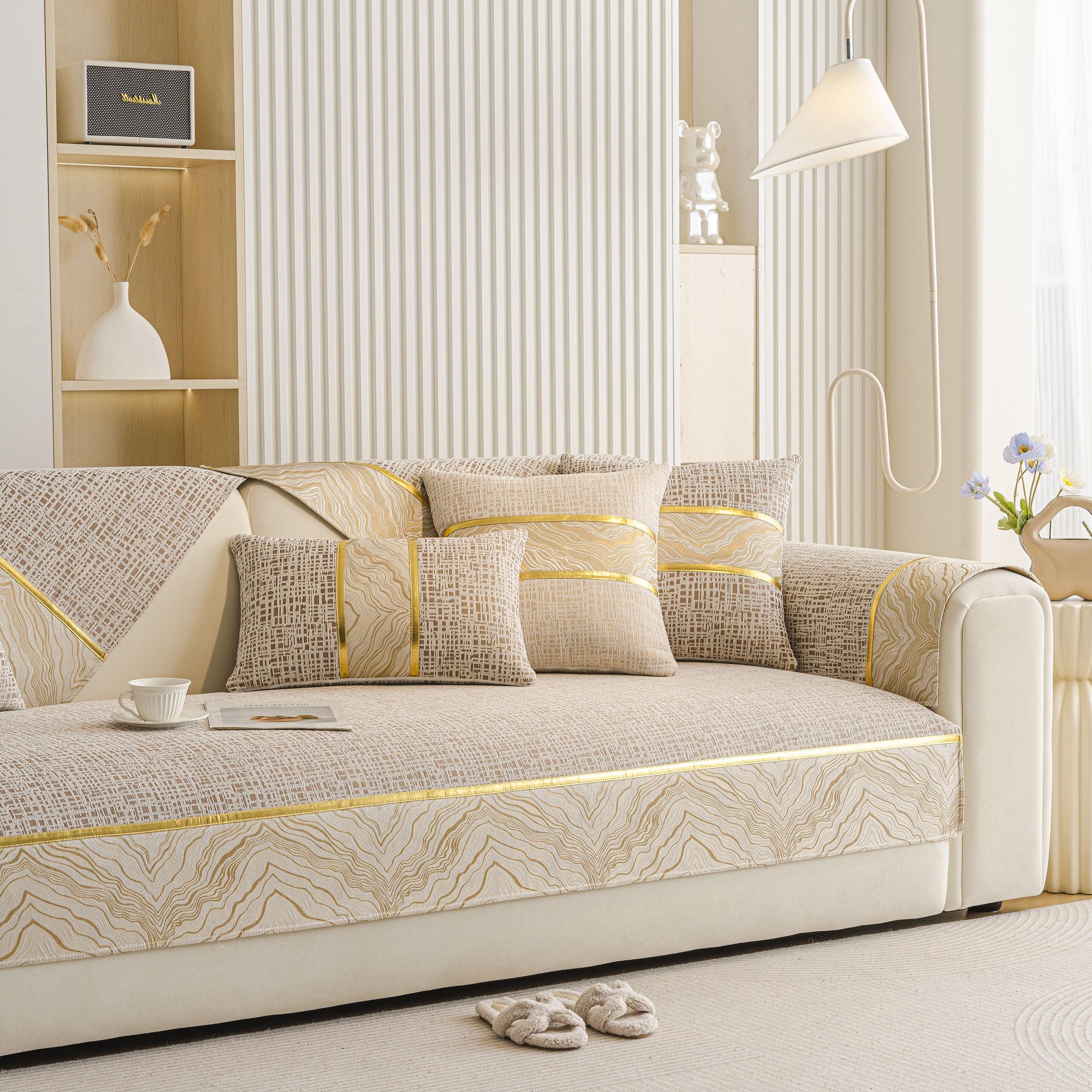 Modern Non-Slip Couch Slipcover, Soft, Durable & Washable Furniture Protector - TaroTextile