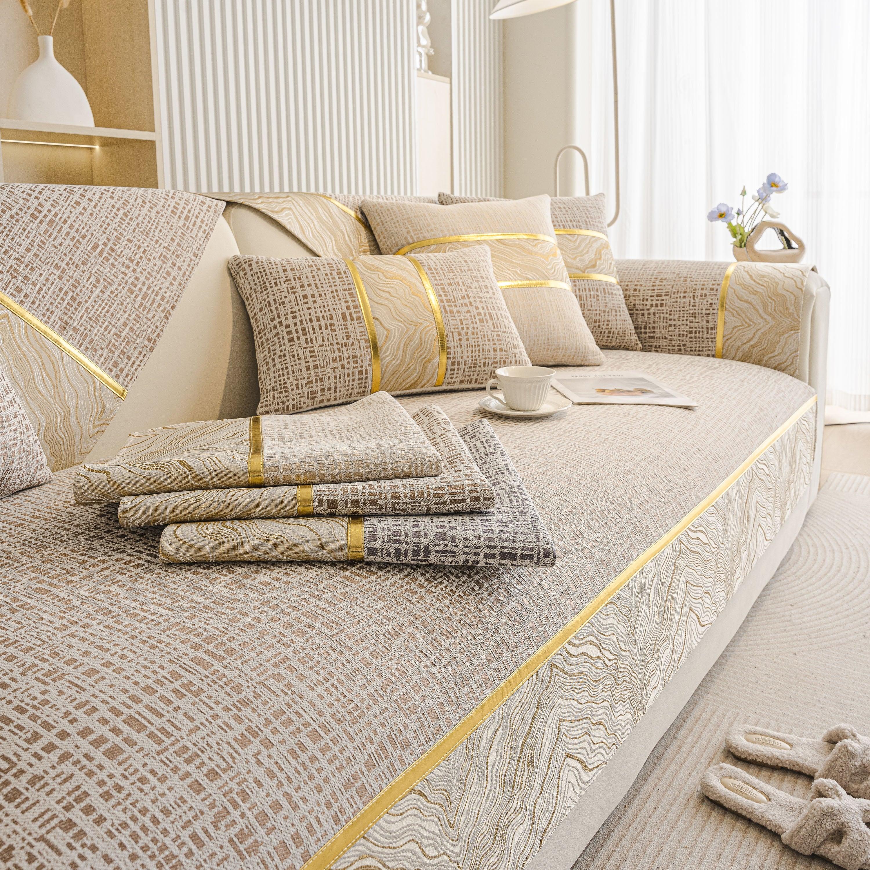 Modern Non-Slip Couch Slipcover, Soft, Durable & Washable Furniture Protector - TaroTextile