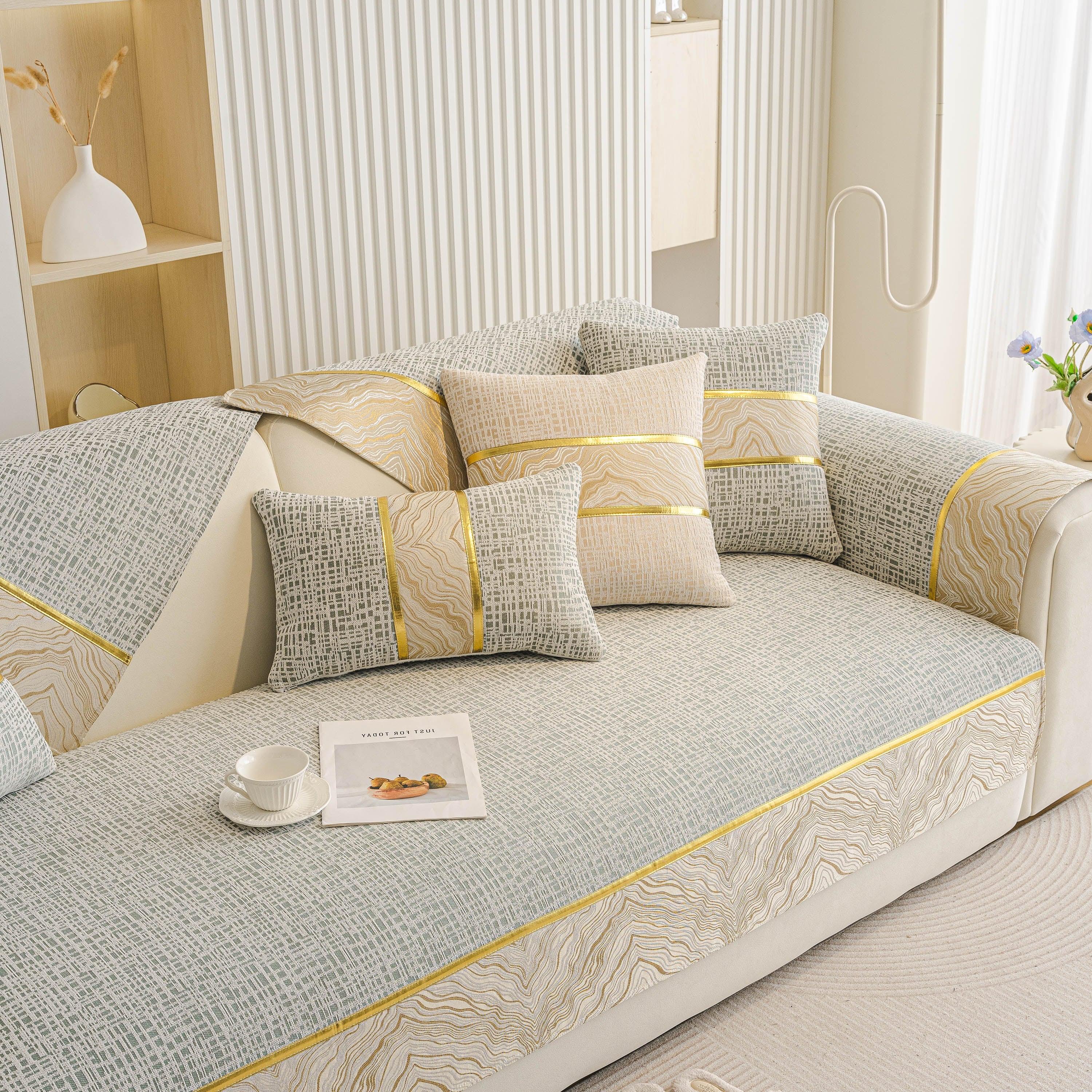 Modern Non-Slip Couch Slipcover, Soft, Durable & Washable Furniture Protector - TaroTextile