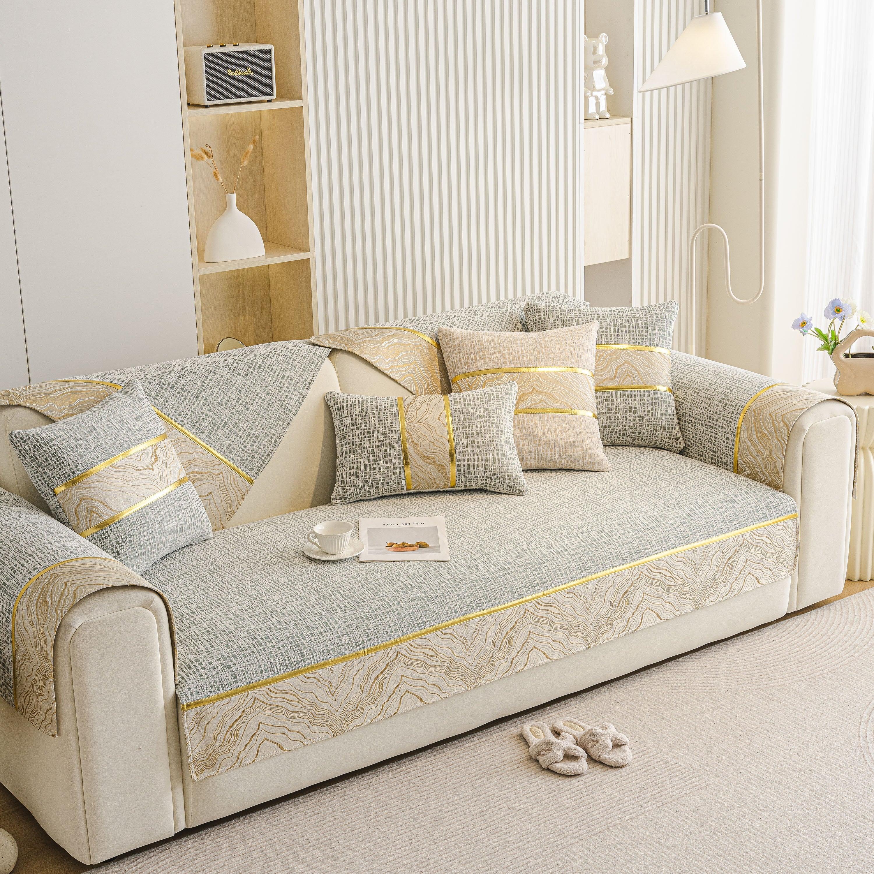 Modern Non-Slip Couch Slipcover, Soft, Durable & Washable Furniture Protector - TaroTextile