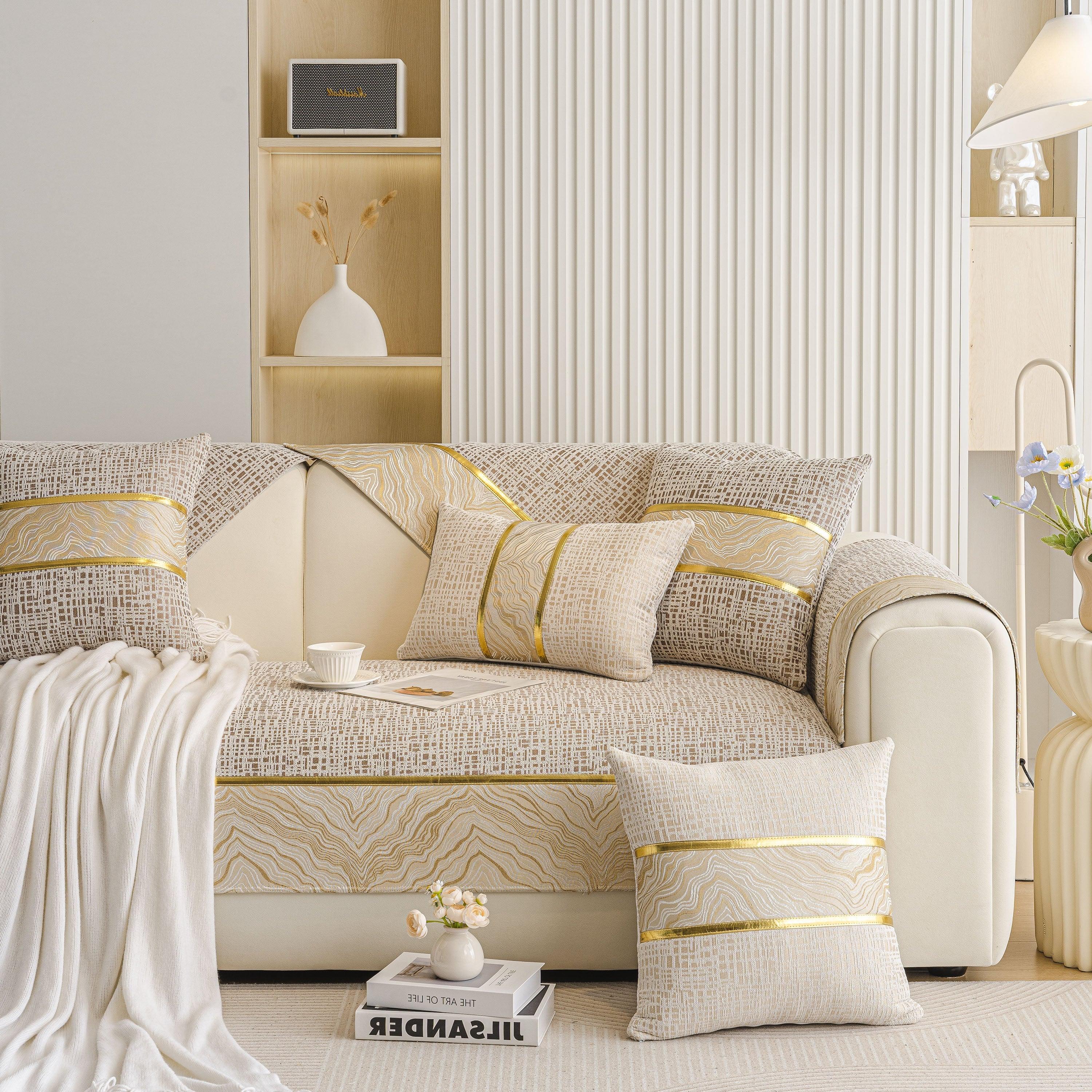 Modern Non-Slip Couch Slipcover, Soft, Durable & Washable Furniture Protector - TaroTextile