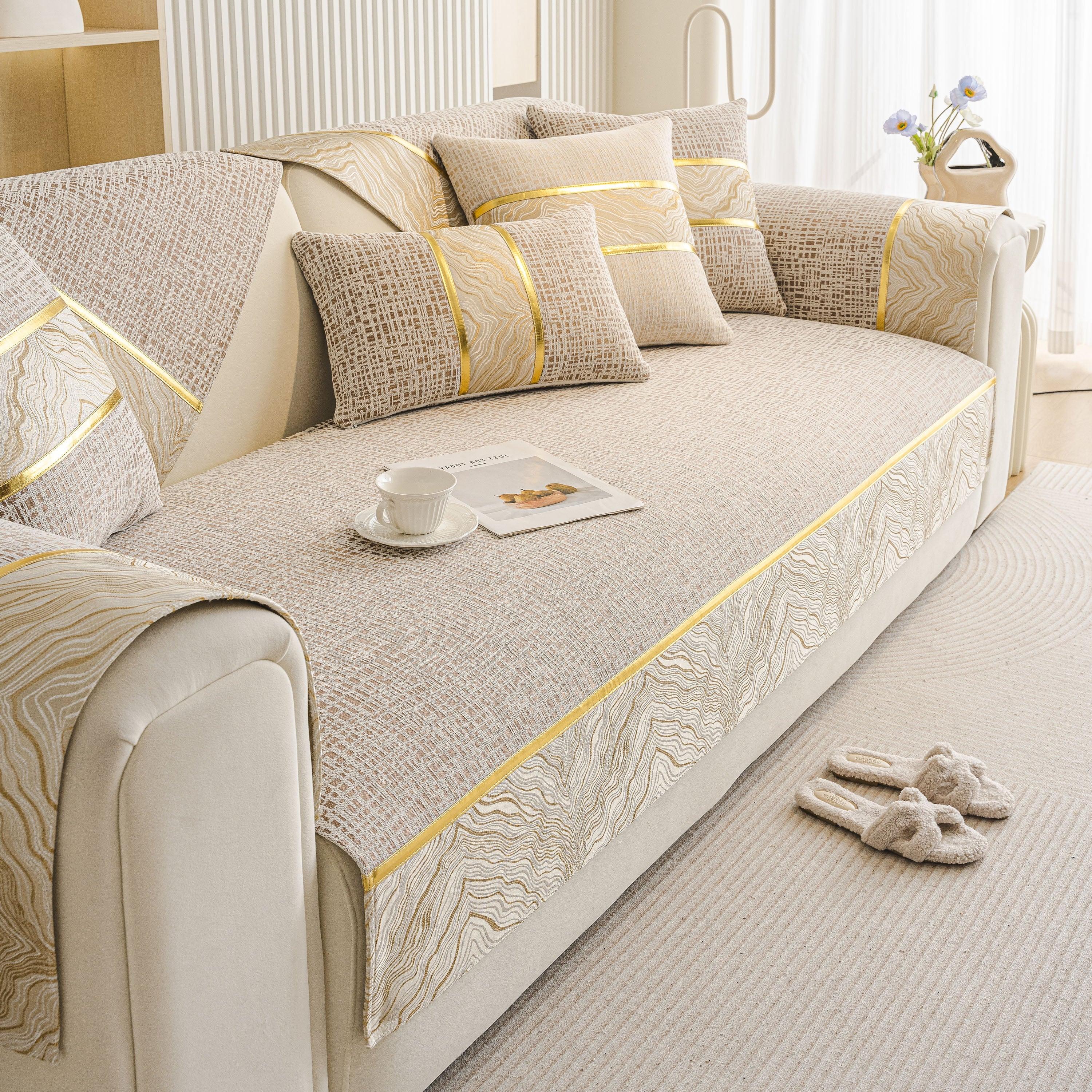 Modern Non-Slip Couch Slipcover, Soft, Durable & Washable Furniture Protector - TaroTextile