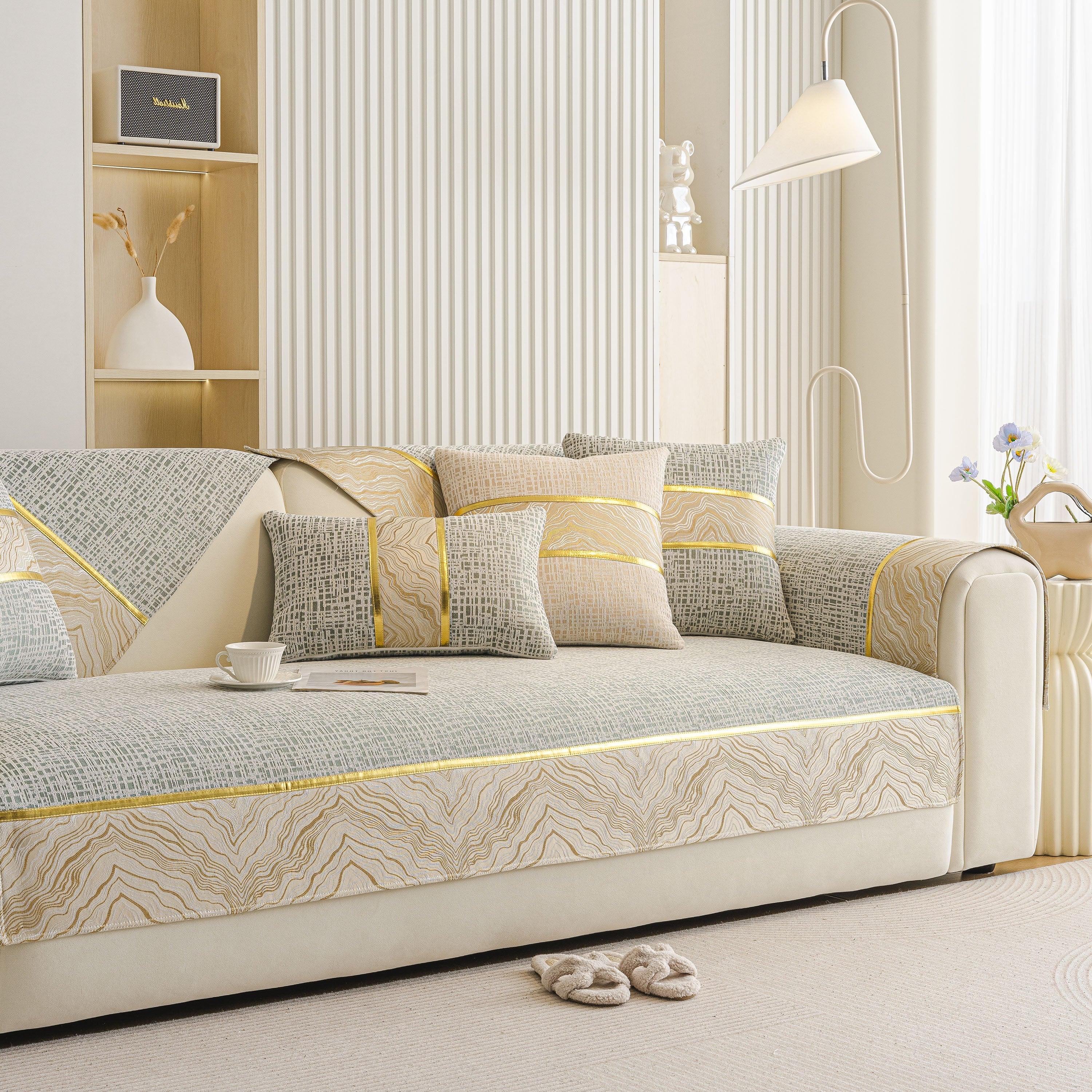 Modern Non-Slip Couch Slipcover, Soft, Durable & Washable Furniture Protector - TaroTextile