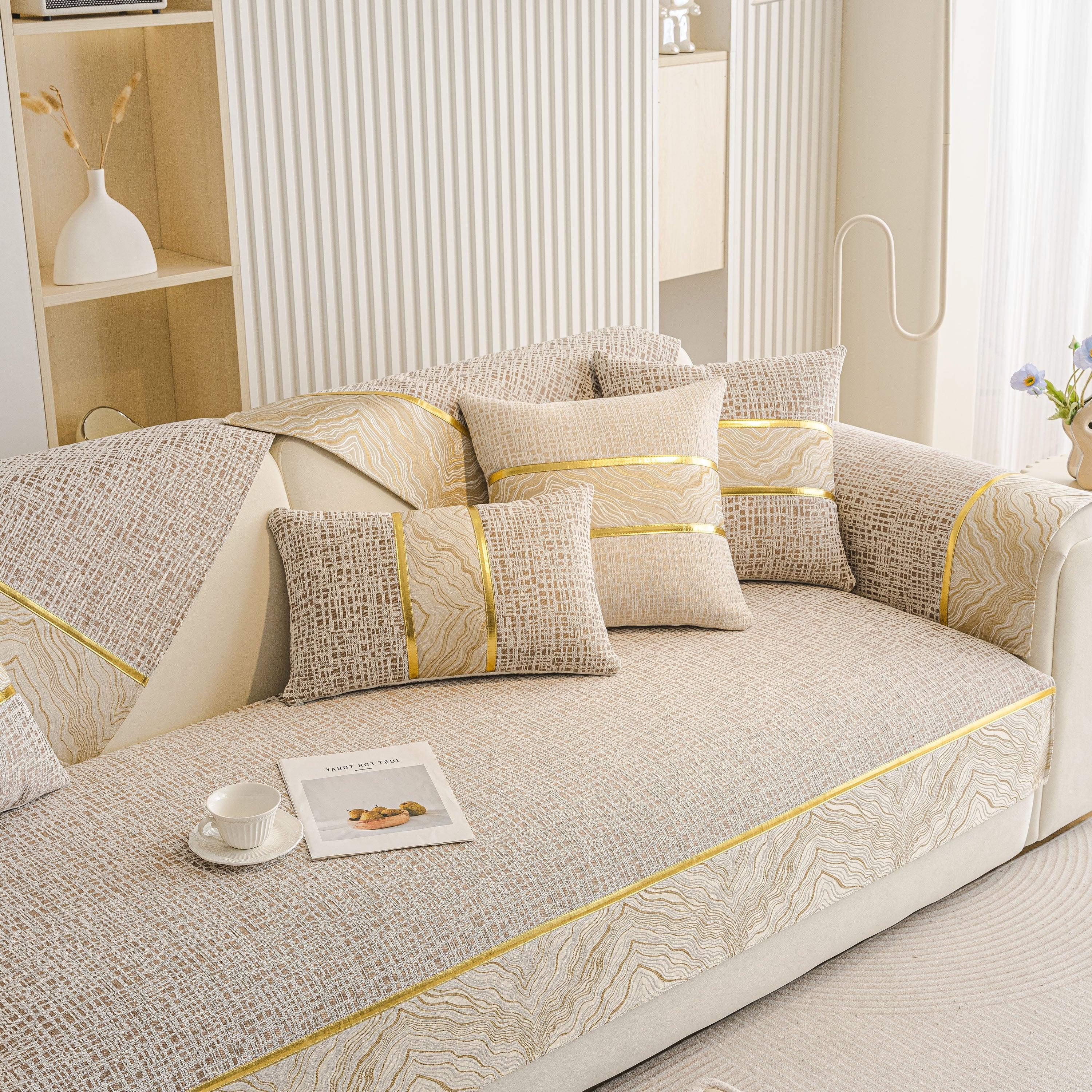 Modern Non-Slip Couch Slipcover, Soft, Durable & Washable Furniture Protector - TaroTextile