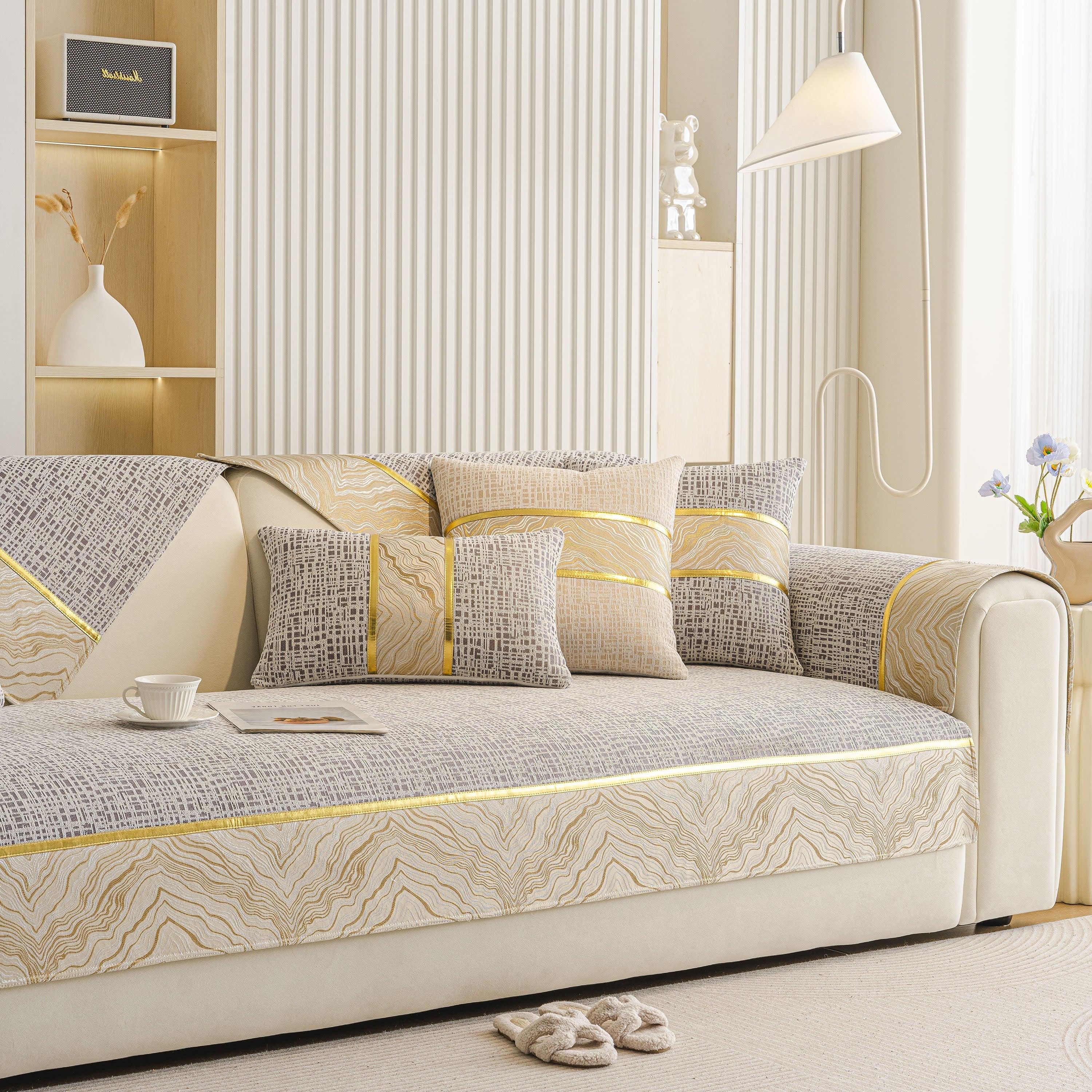 Modern Non-Slip Couch Slipcover, Soft, Durable & Washable Furniture Protector - TaroTextile