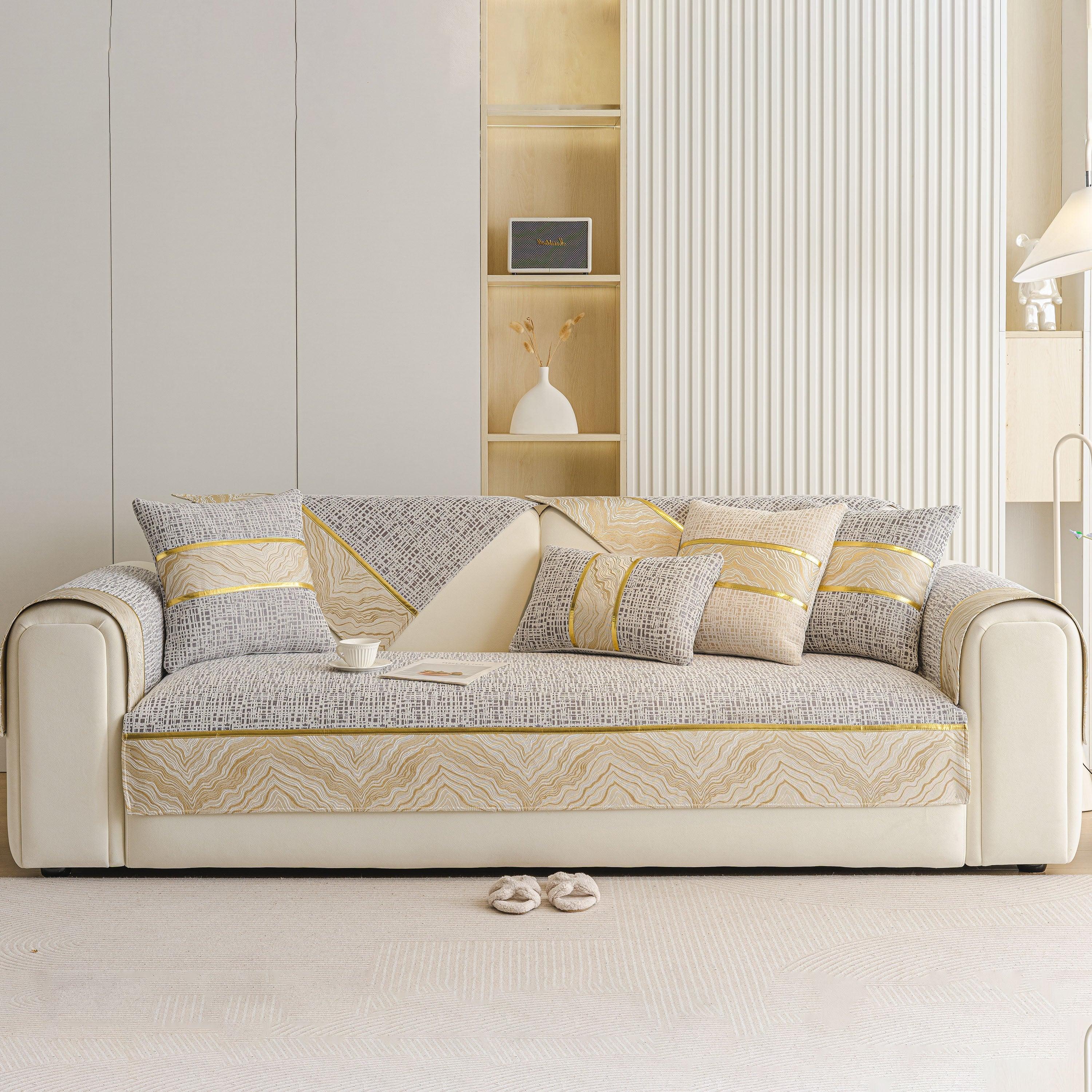Modern Non-Slip Couch Slipcover, Soft, Durable & Washable Furniture Protector - TaroTextile