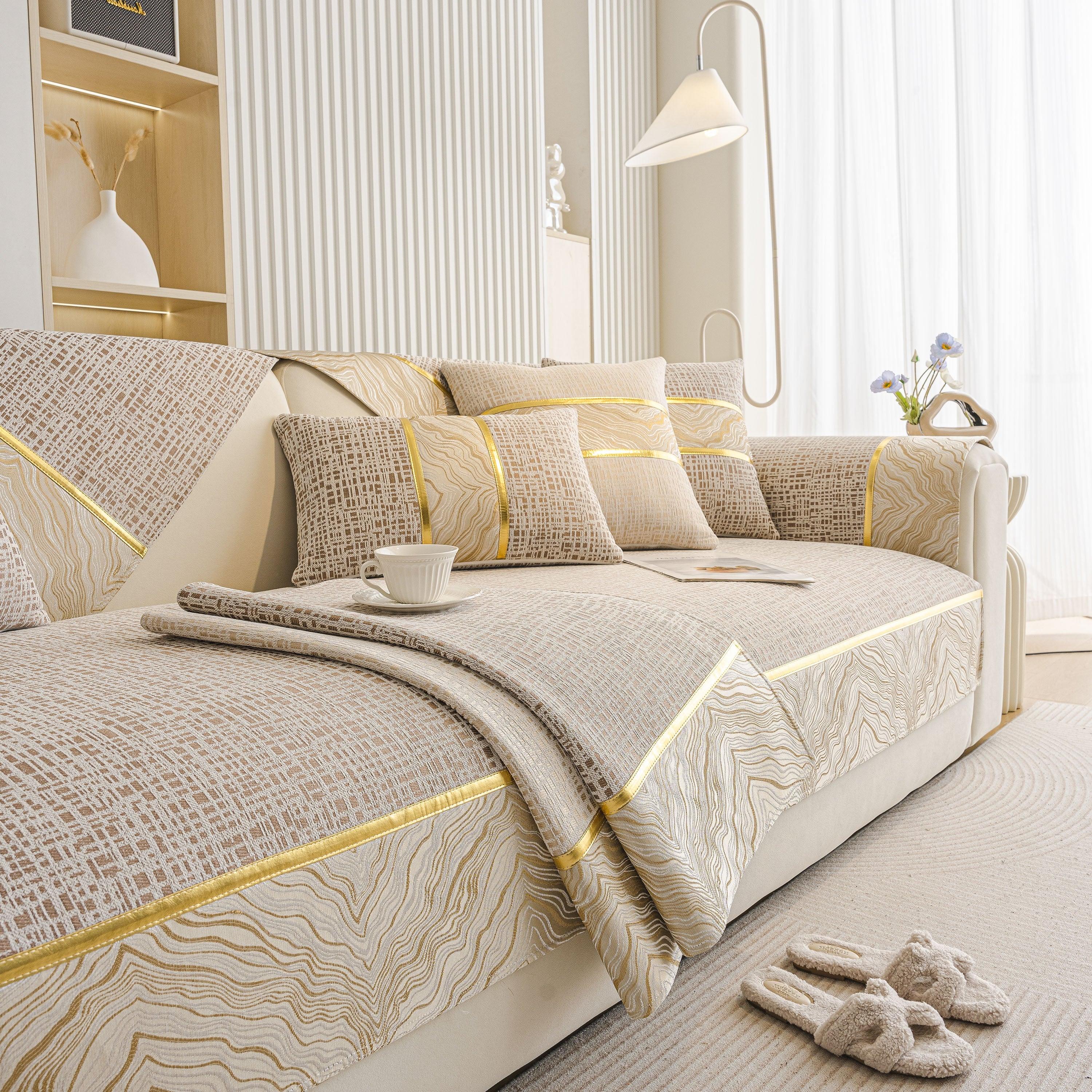 Modern Non-Slip Couch Slipcover, Soft, Durable & Washable Furniture Protector - TaroTextile